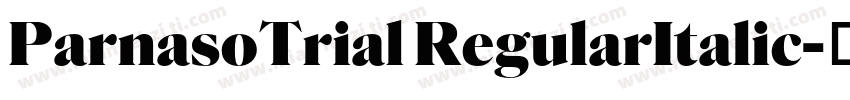 ParnasoTrial RegularItalic字体转换
